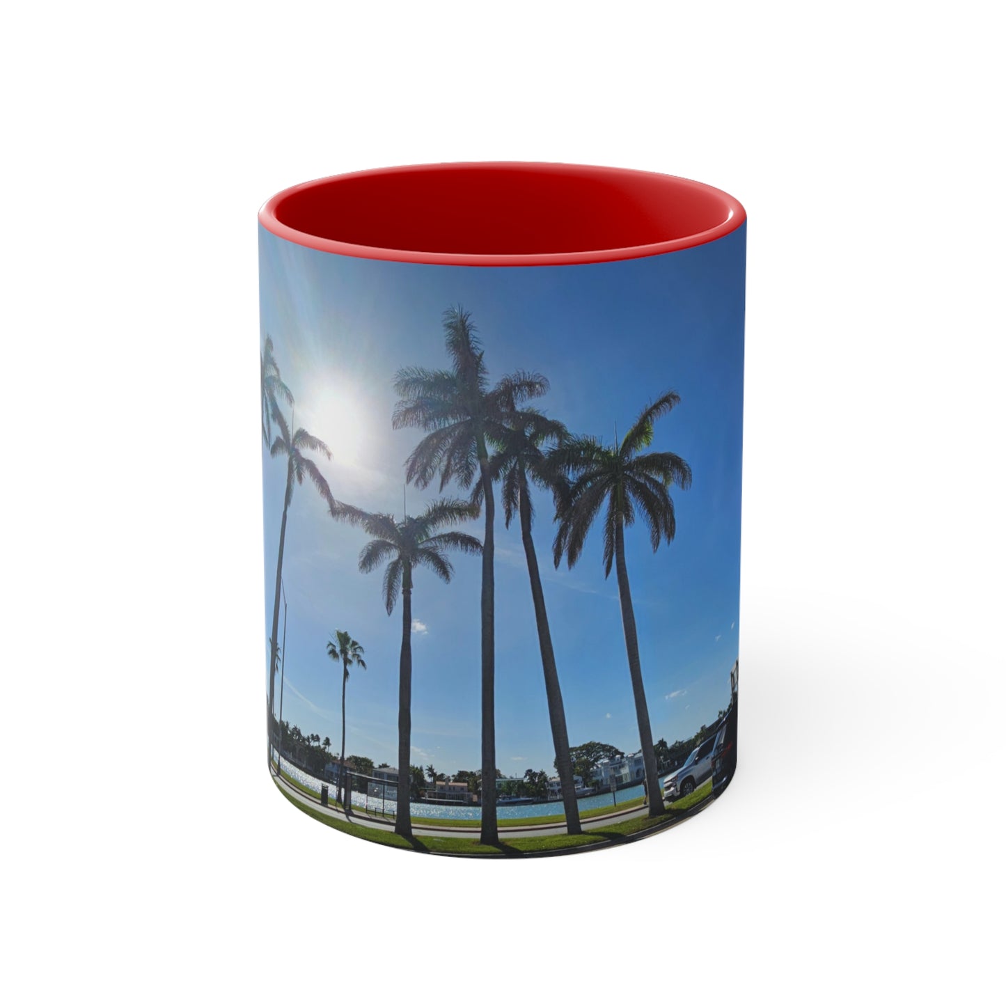 Palm Trees Accent Coffee Mug, 11oz