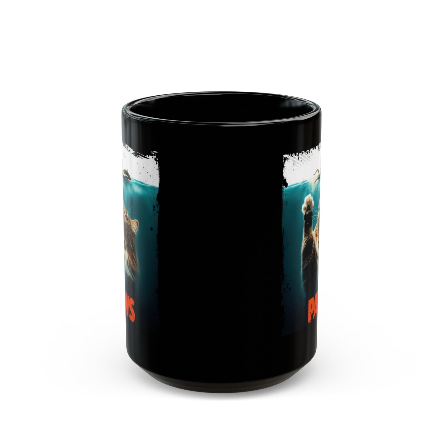 Paws Attack of the Fluff Black Mug (11oz, 15oz)