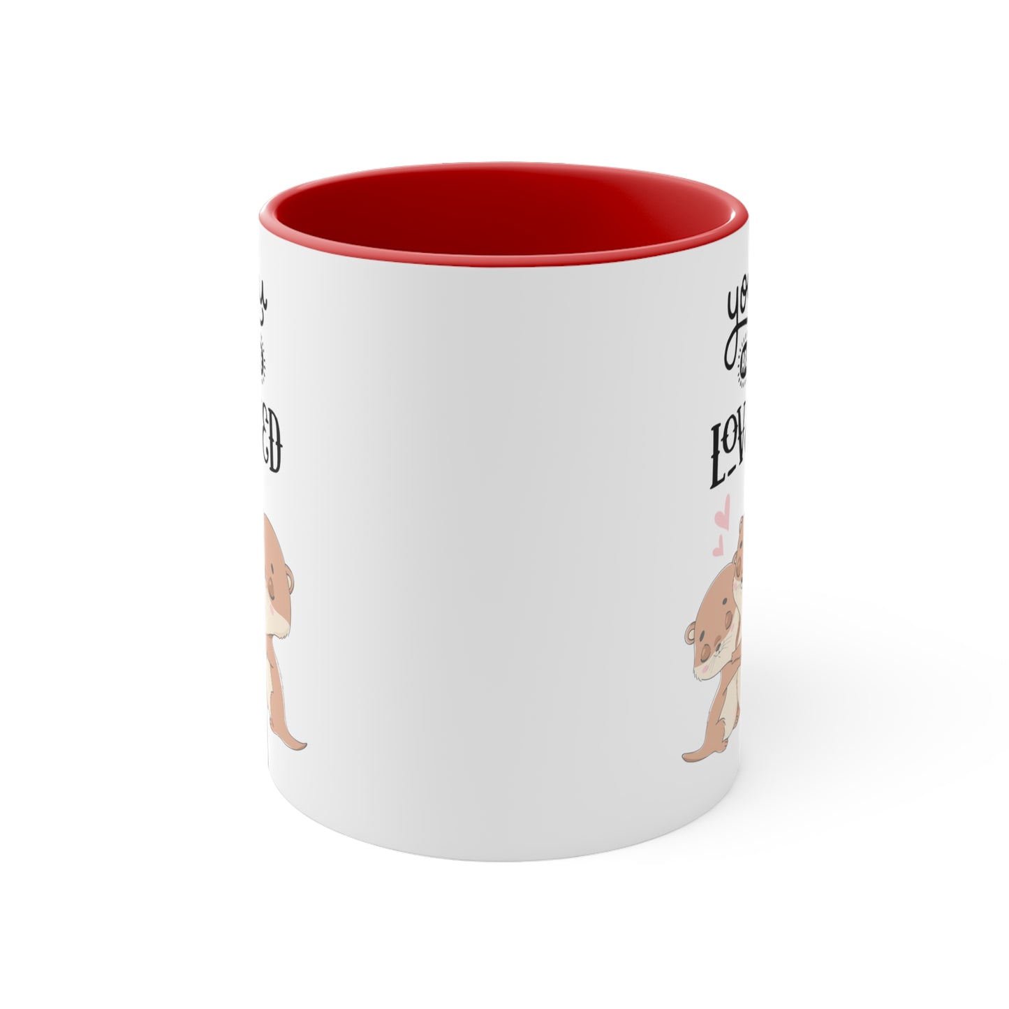 Cute You are Loved Accent Coffee Mug, 11oz