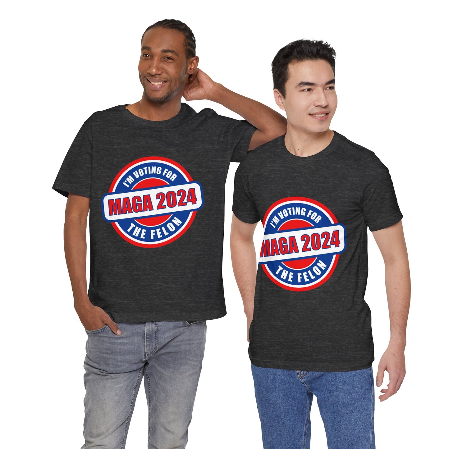 I'm Voting for the Felon Mega 2024 Unisex Jersey Short Sleeve Tee