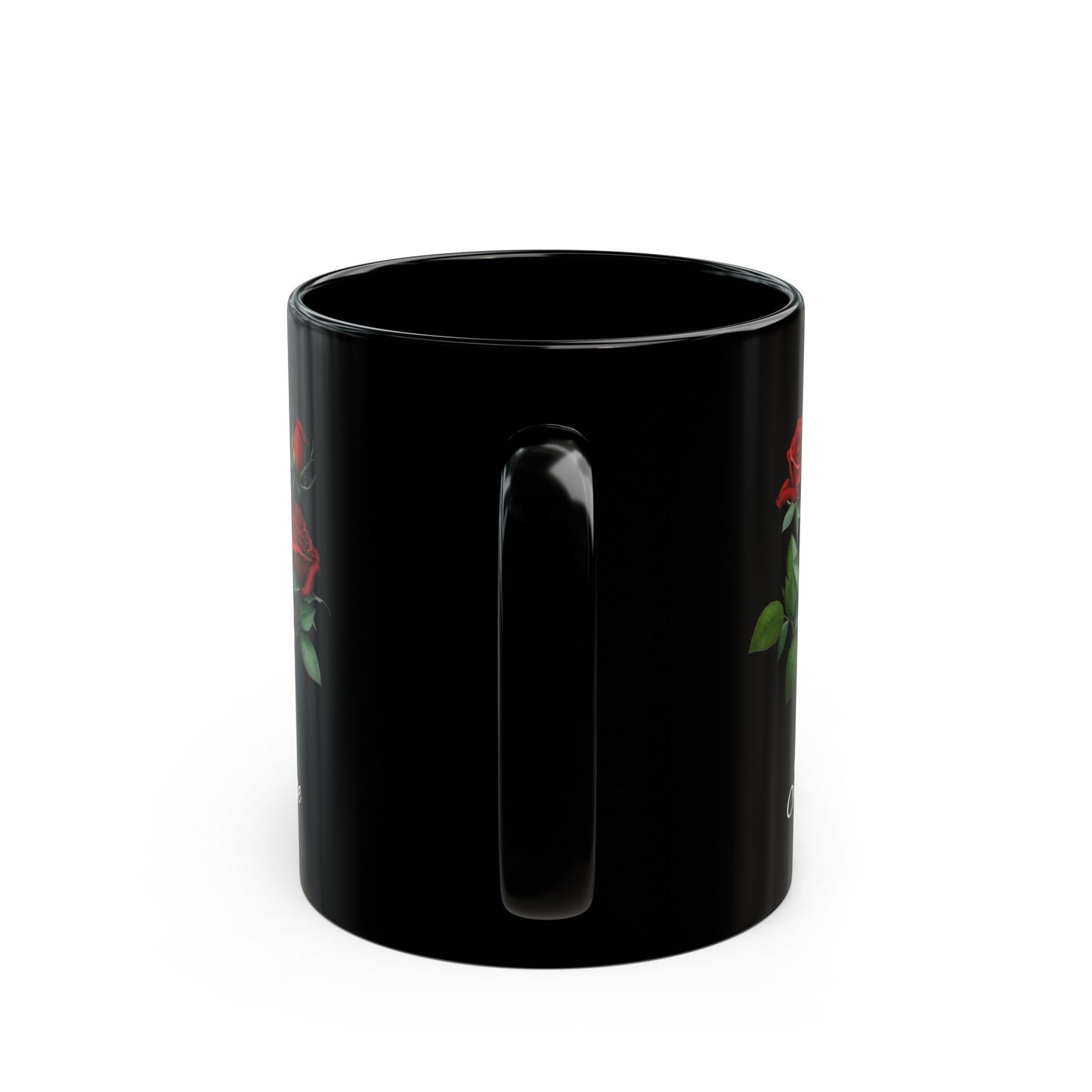 June Birth Flower Rose Black Mug (11oz, 15oz)