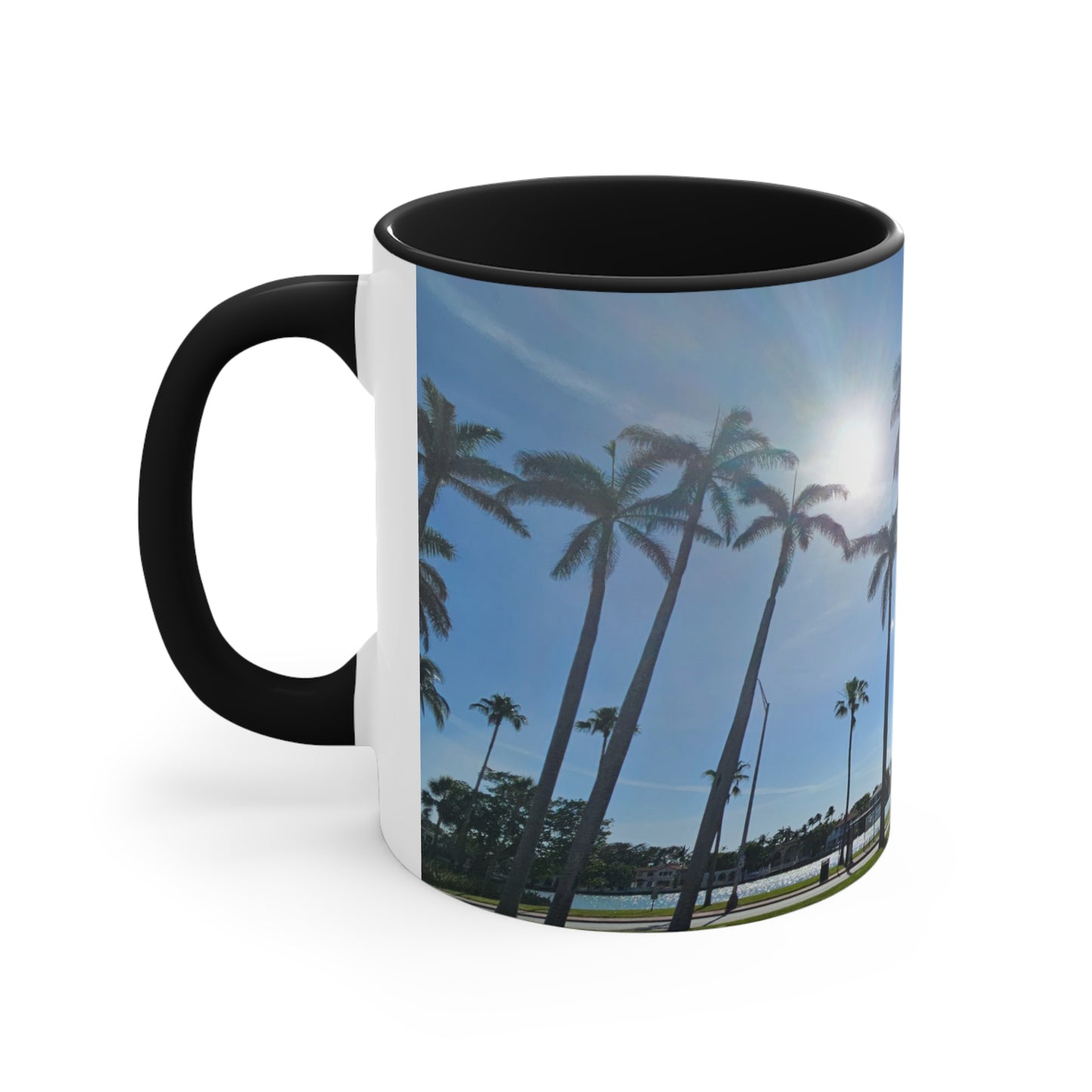 Palm Trees Accent Coffee Mug, 11oz
