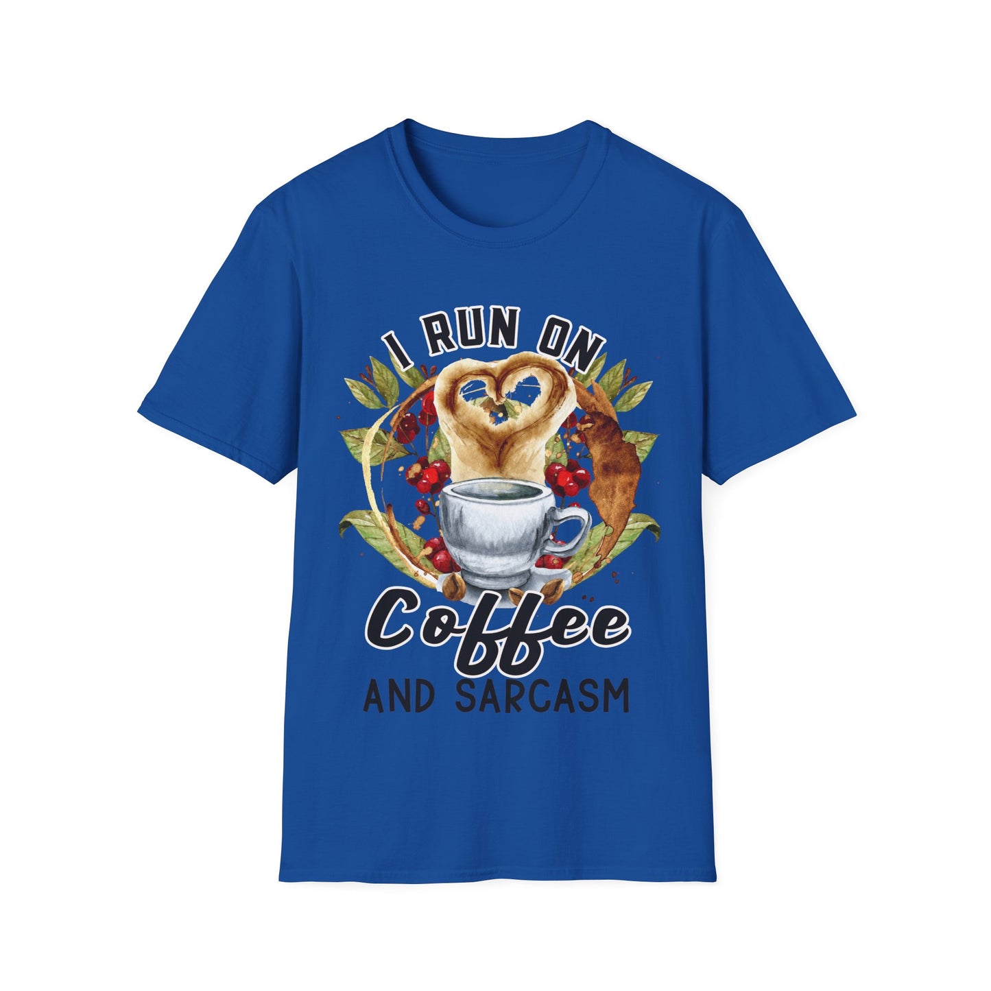Funny Coffee and Sarcasm Unisex Softstyle T-Shirt