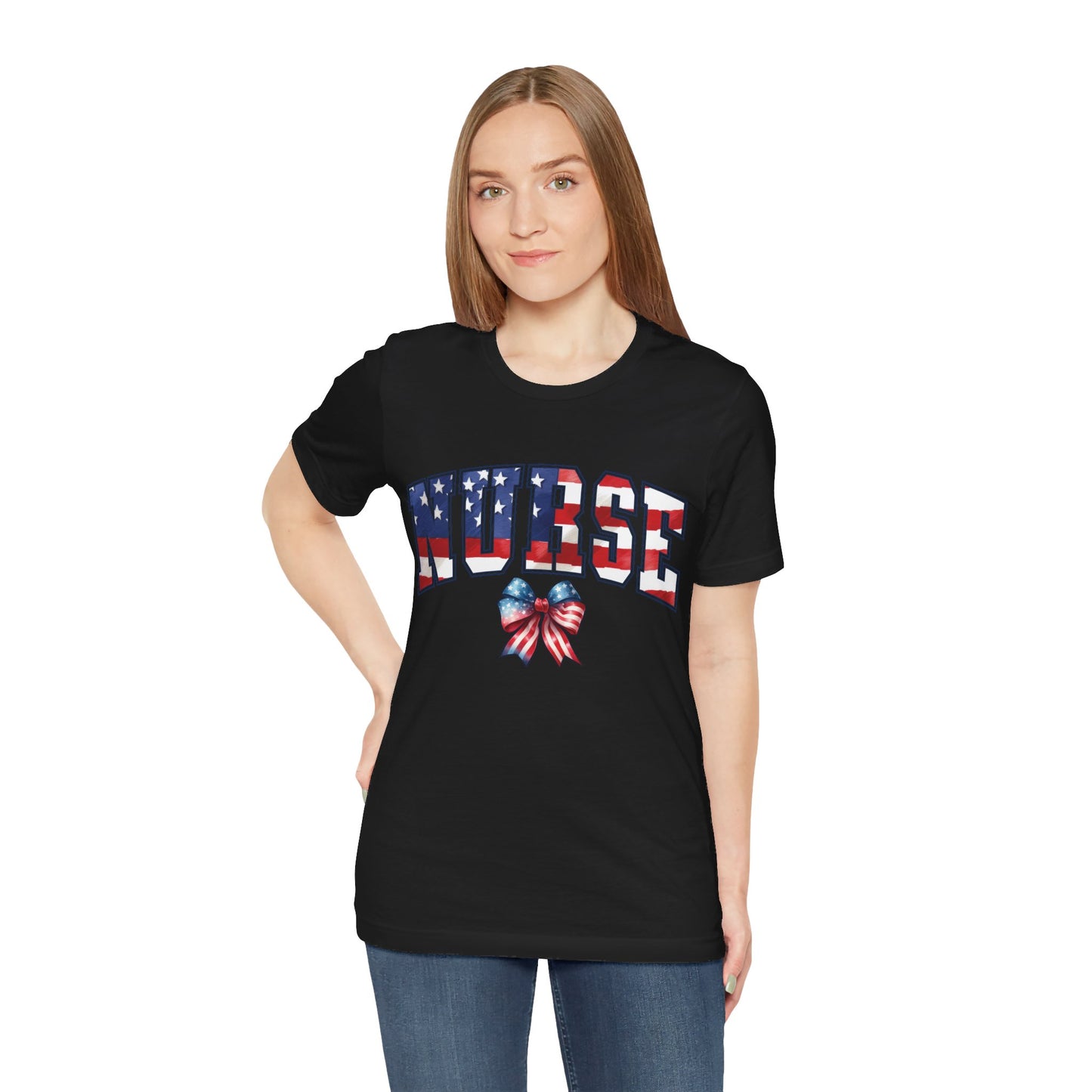 Patriotic Nurse Unisex Jersey Short Sleeve Tee