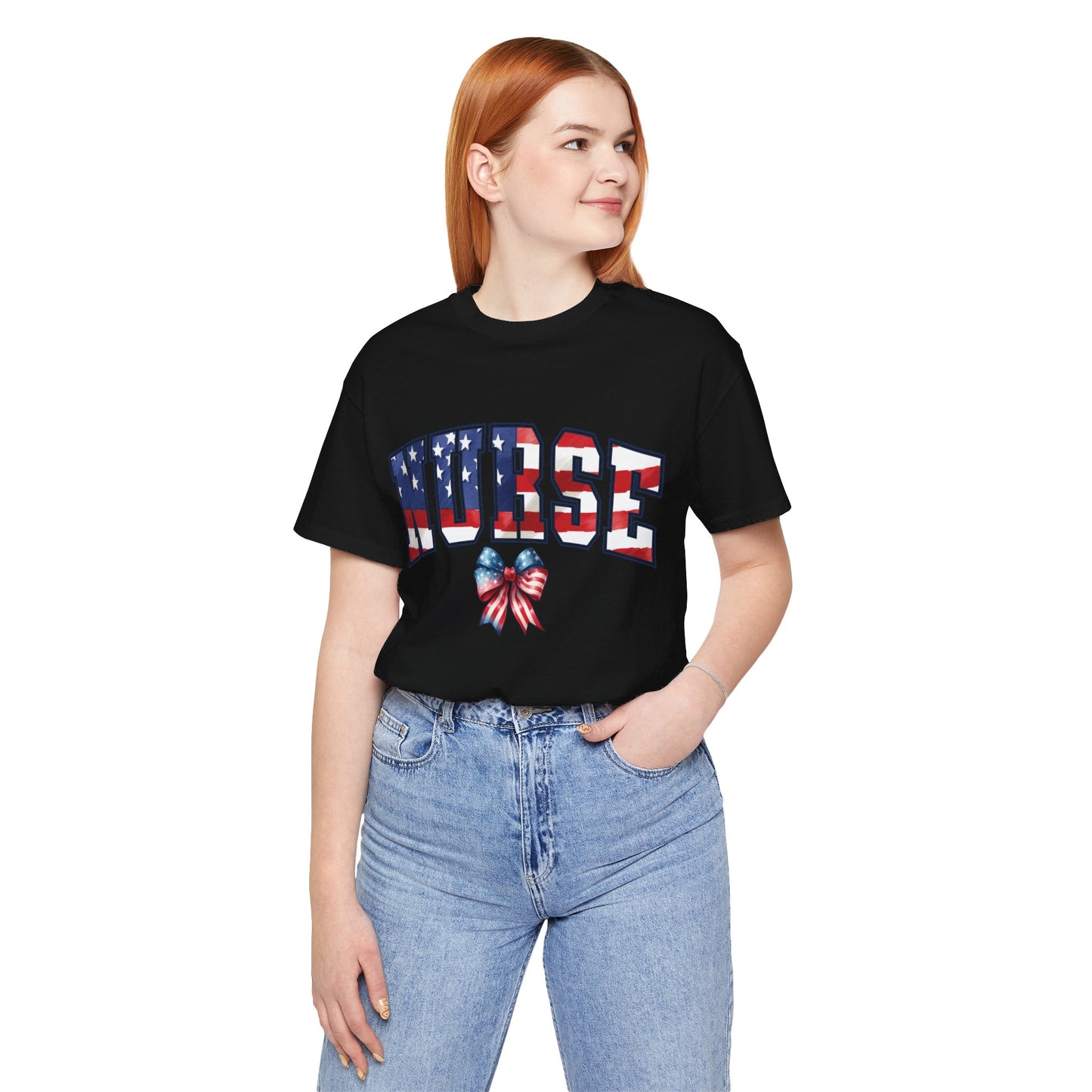 Patriotic Nurse Unisex Jersey Short Sleeve Tee