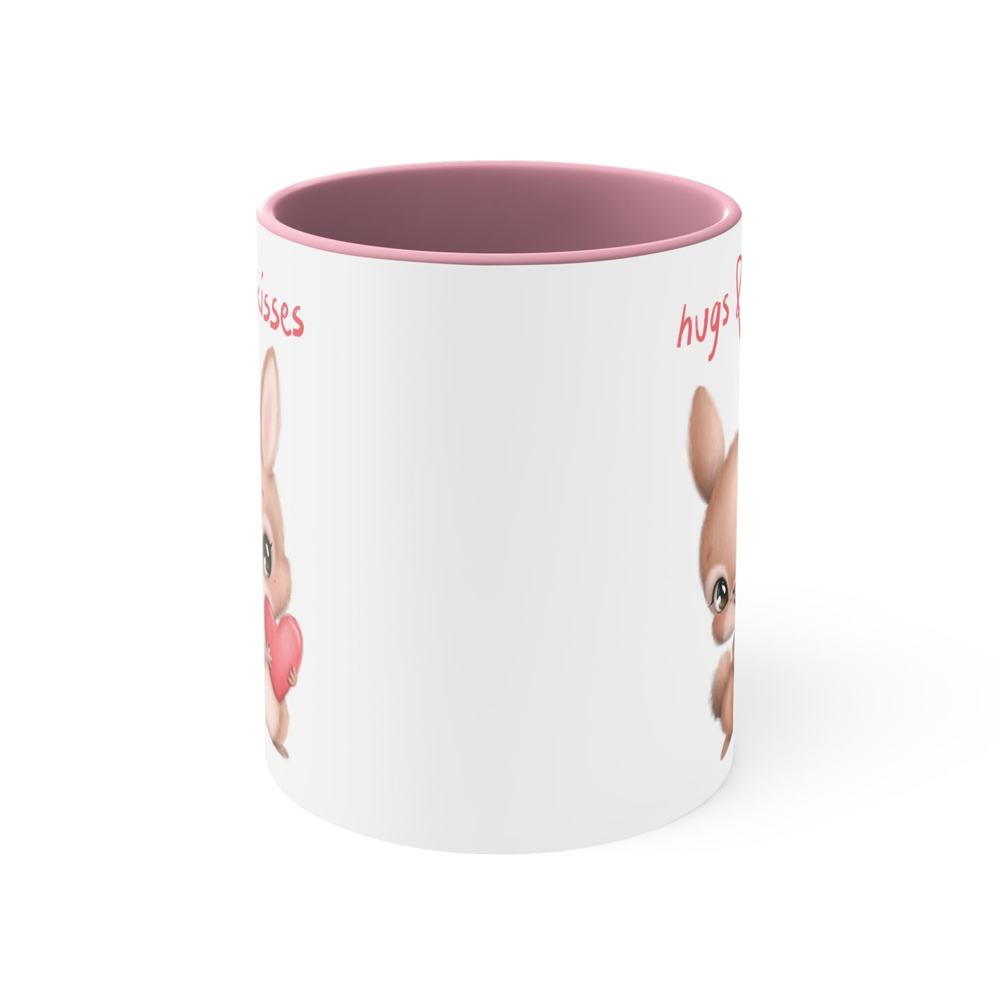 Hugs & Kisses Bunny Accent Coffee Mug, 11oz