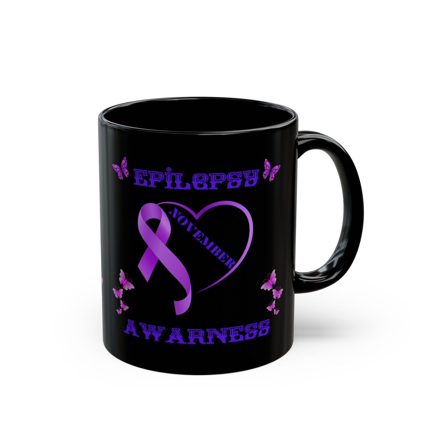 Epilepsy Awarness Black Mug (11oz)