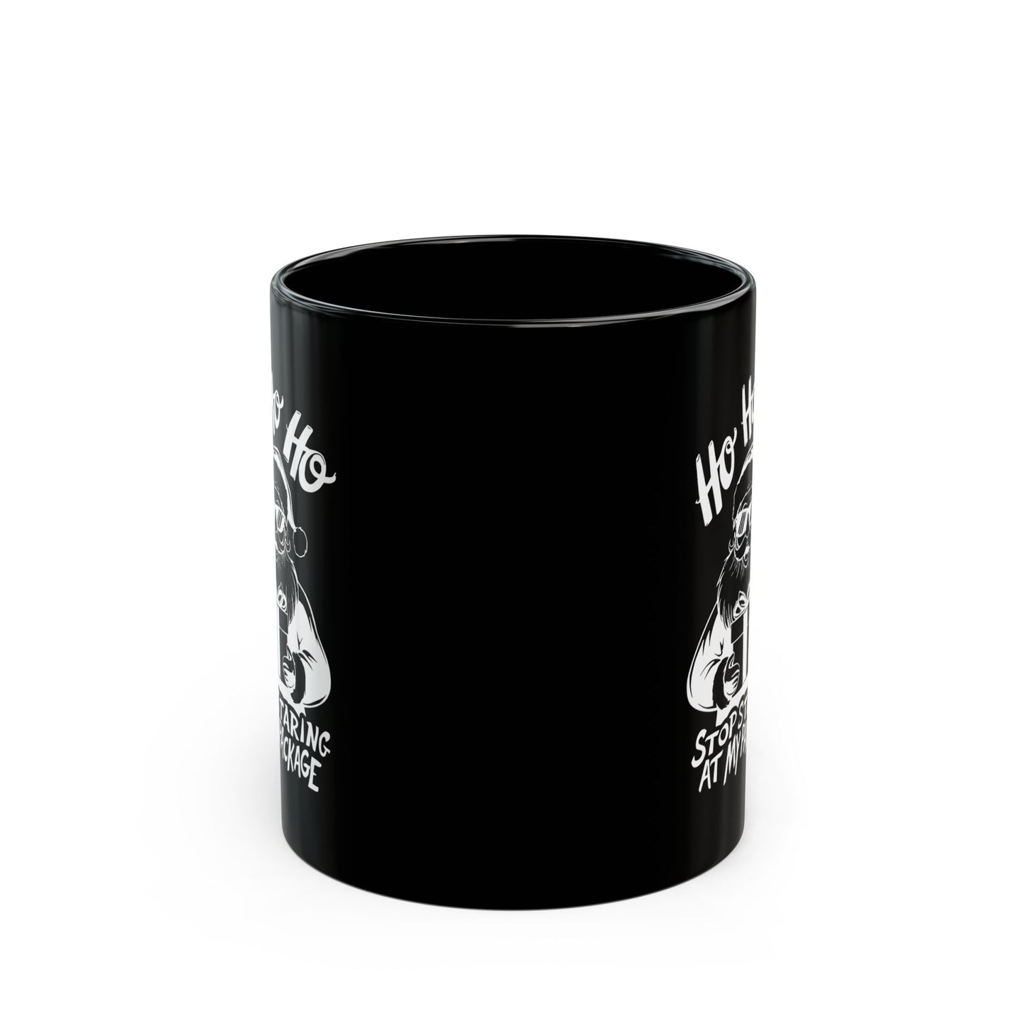 Funny Staring at my Package Black Mug (11oz, 15oz)