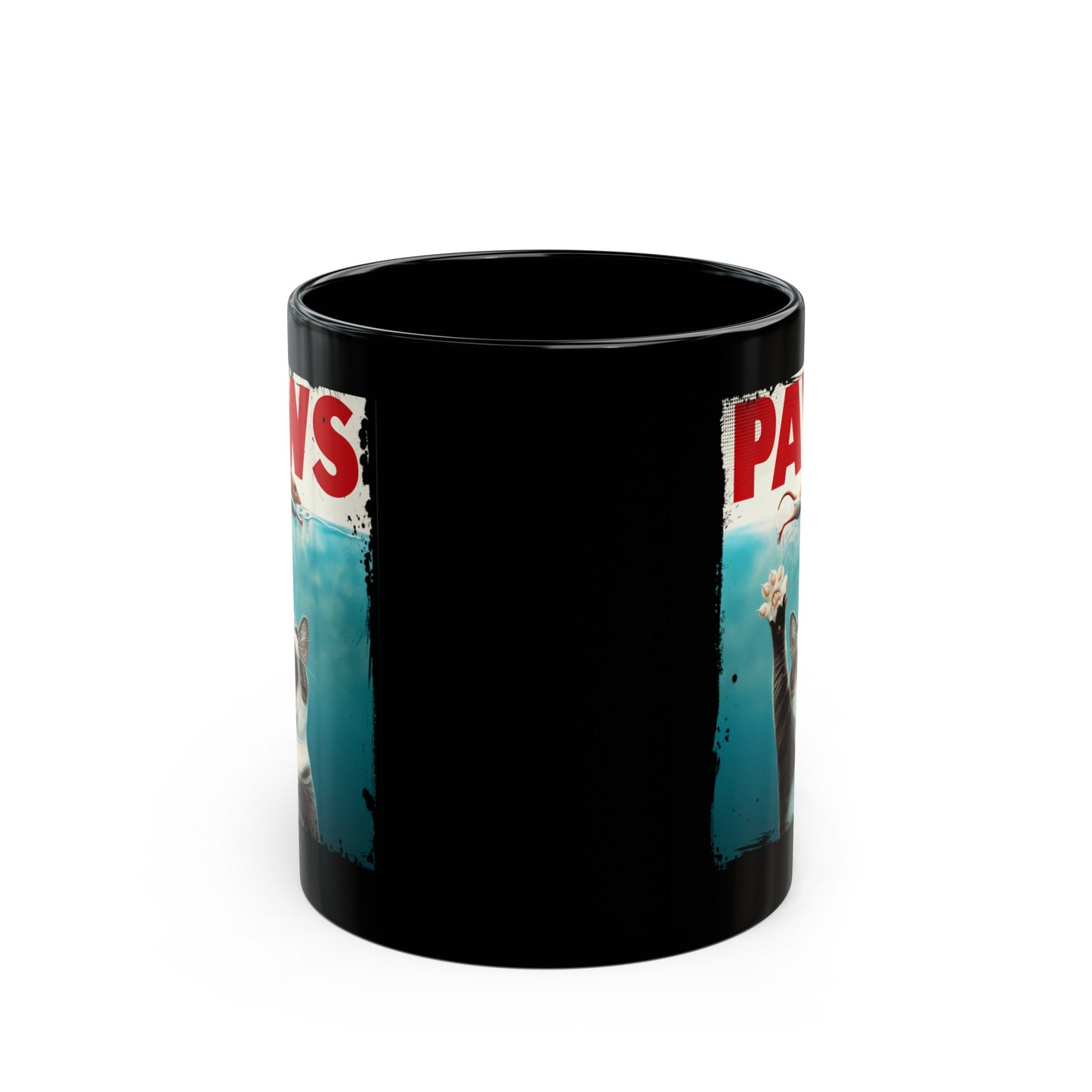 Paws Capture Beneath the Surface Black Mug (11oz, 15oz)
