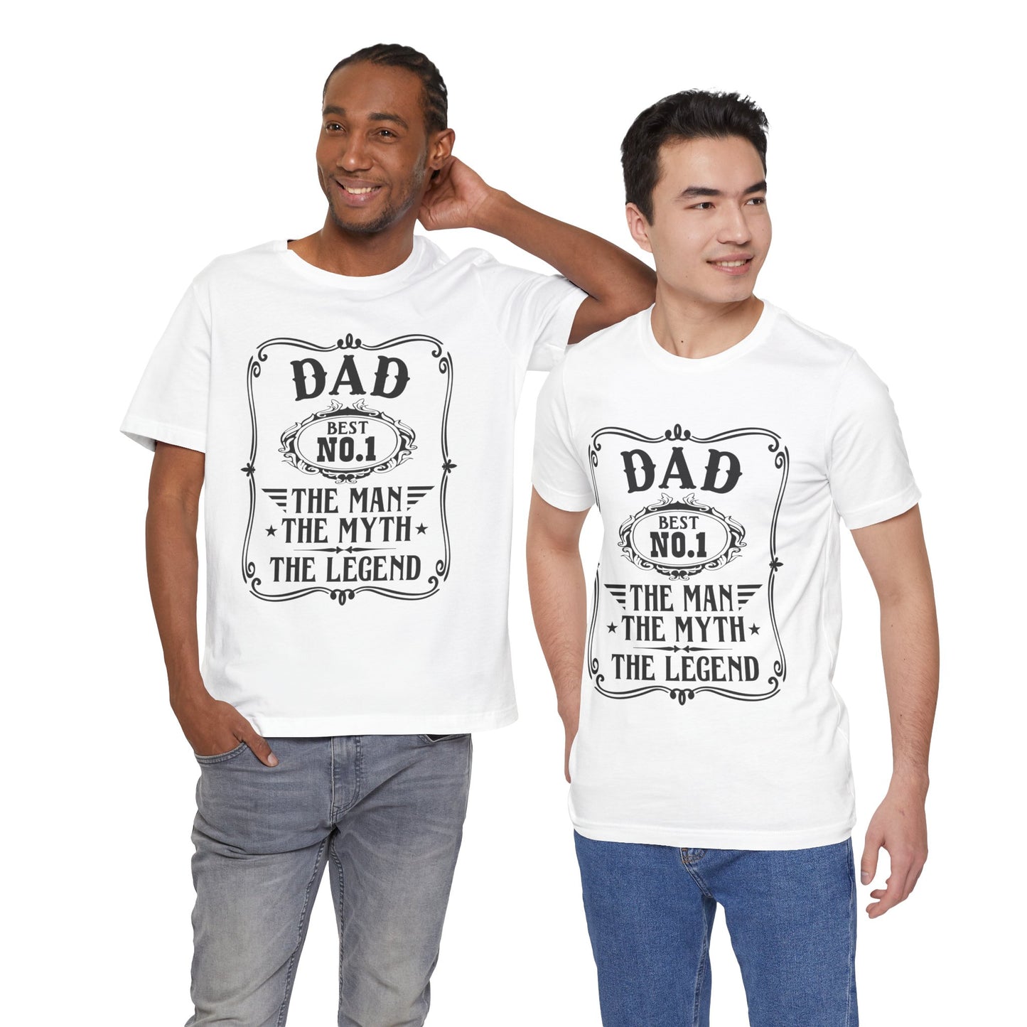 Best No.1 Dad The man, The Myth, The Legend Unisex Jersey Short Sleeve Tee