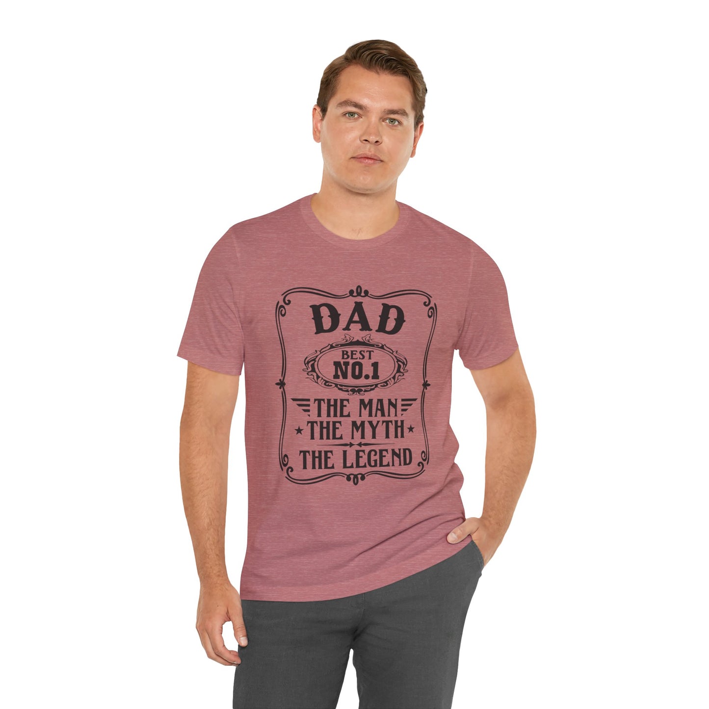 Best No.1 Dad The man, The Myth, The Legend Unisex Jersey Short Sleeve Tee