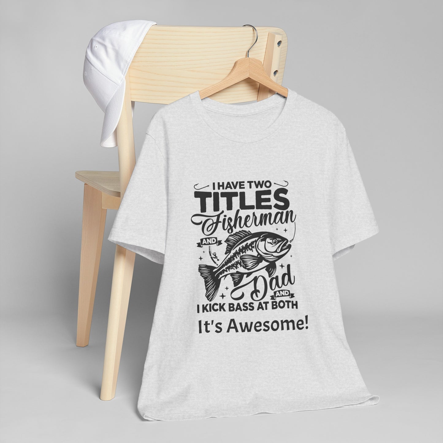 Fathers Day Fishing Dad Unisex Jersey Short Sleeve Tee