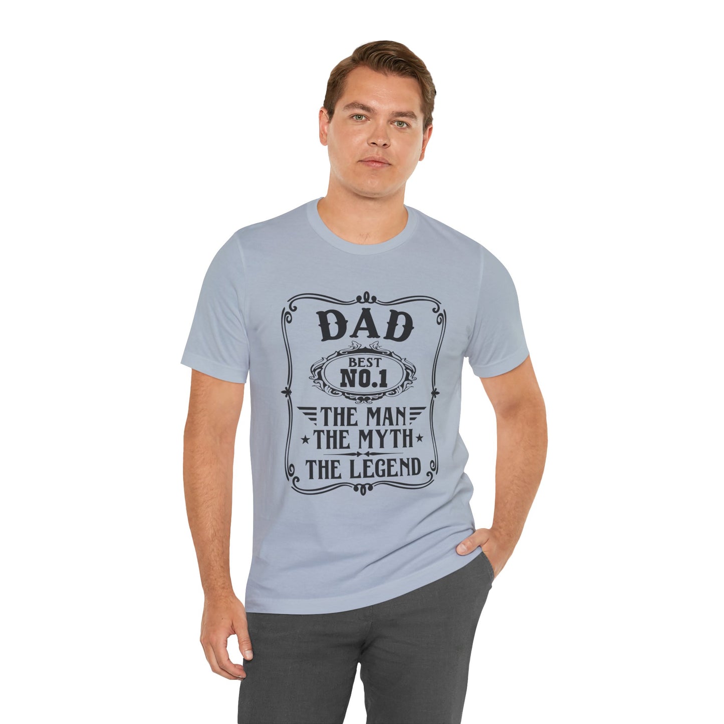 Best No.1 Dad The man, The Myth, The Legend Unisex Jersey Short Sleeve Tee