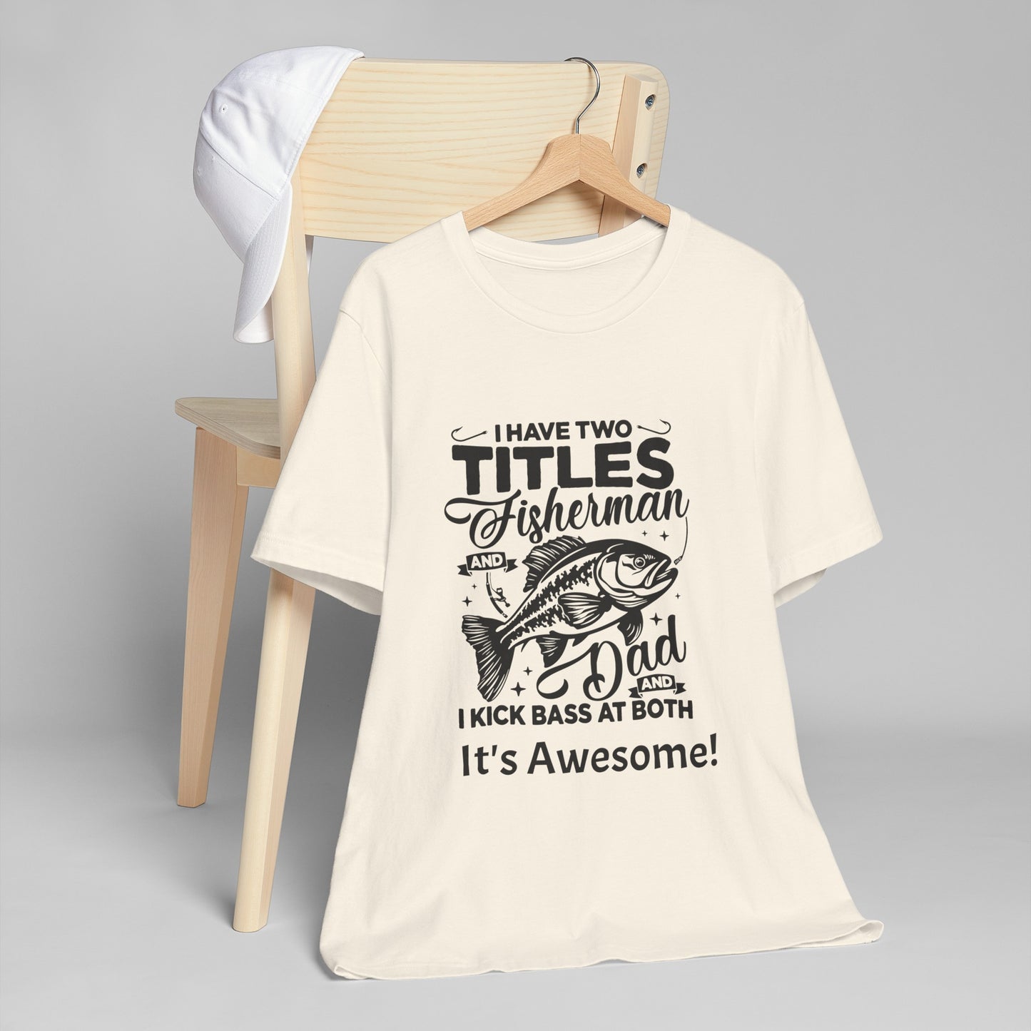 Fathers Day Fishing Dad Unisex Jersey Short Sleeve Tee