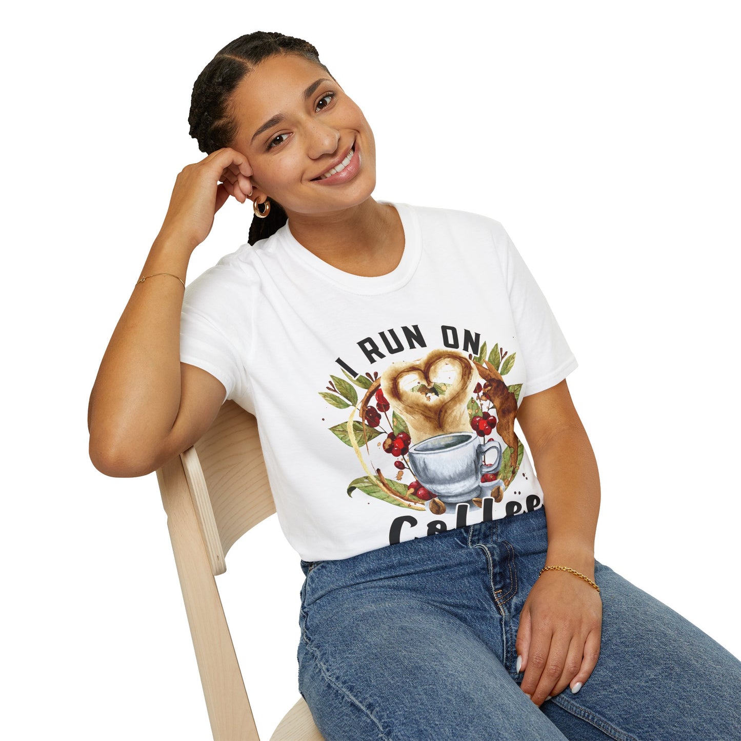 Funny Coffee and Sarcasm Unisex Softstyle T-Shirt