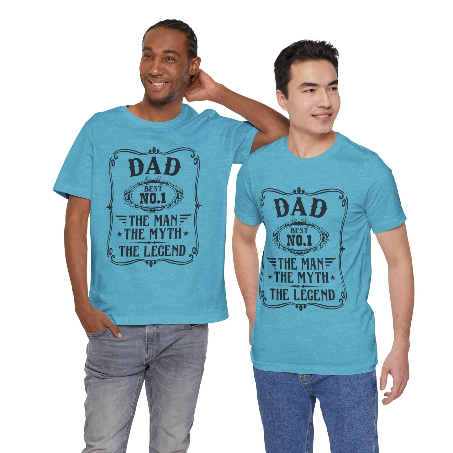 Best No.1 Dad The man, The Myth, The Legend Unisex Jersey Short Sleeve Tee