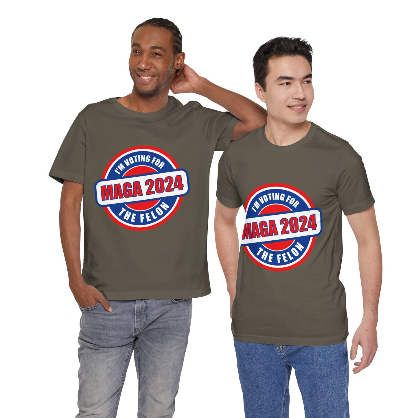I'm Voting for the Felon Mega 2024 Unisex Jersey Short Sleeve Tee