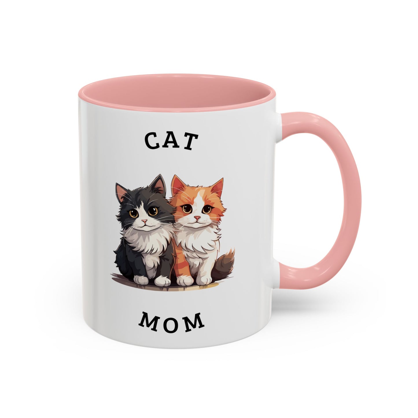 Cat Mom Accent Coffee Mug, 11oz