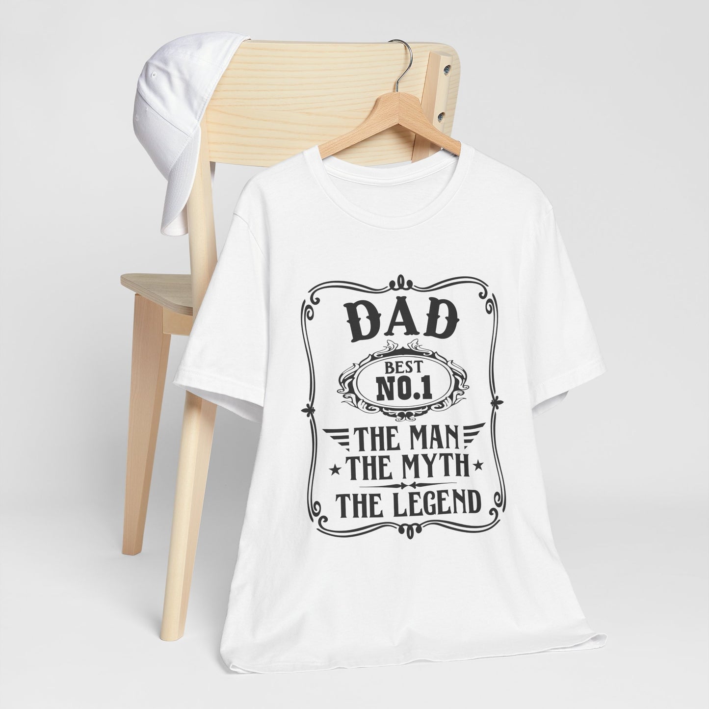 Best No.1 Dad The man, The Myth, The Legend Unisex Jersey Short Sleeve Tee