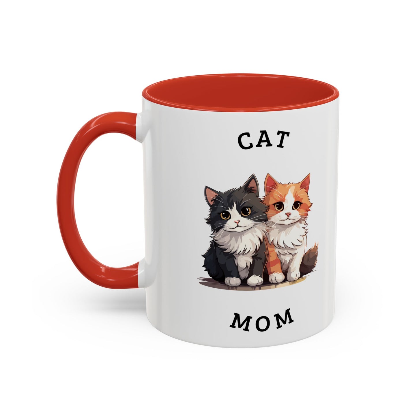 Cat Mom Accent Coffee Mug, 11oz