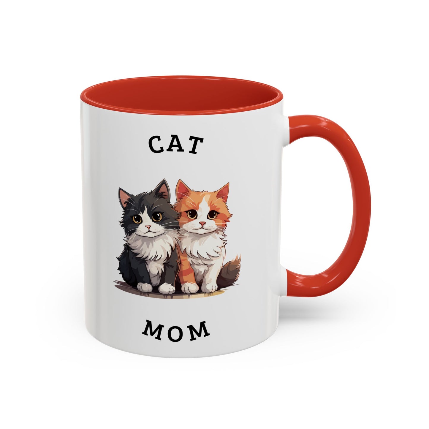 Cat Mom Accent Coffee Mug, 11oz