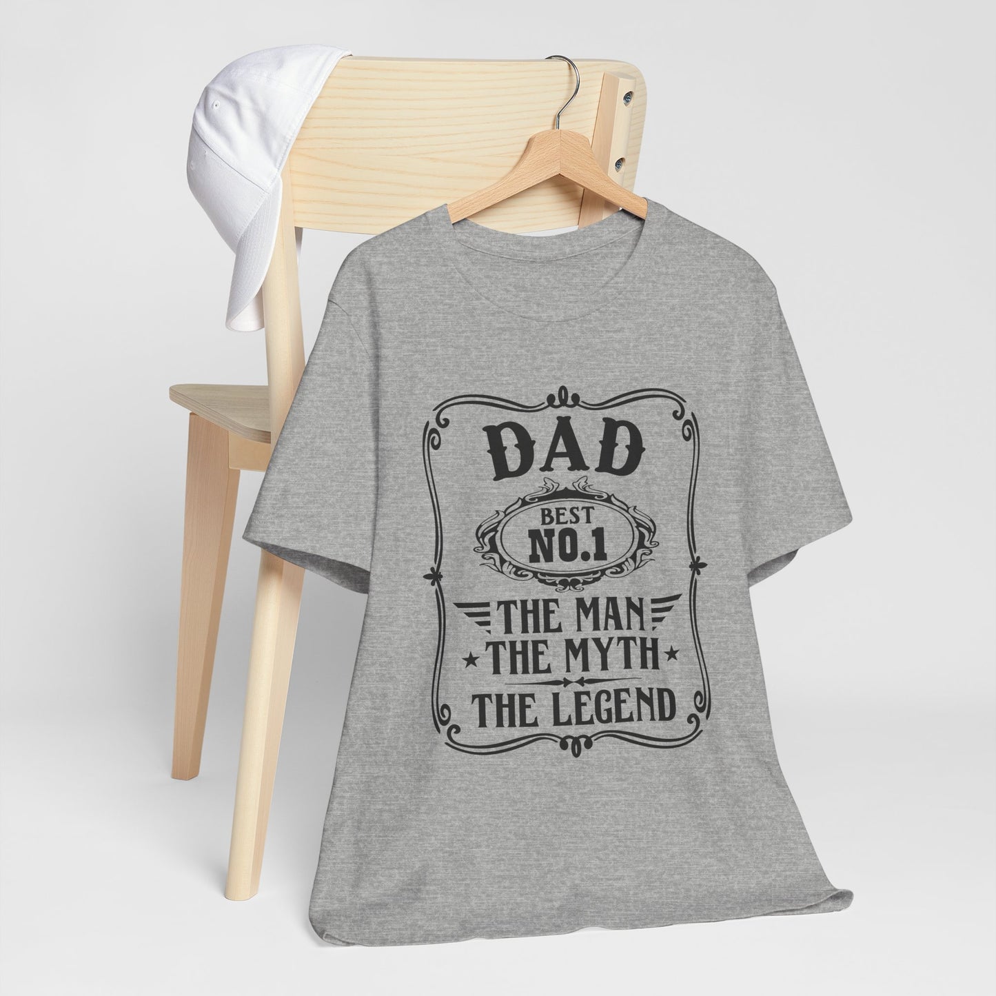 Best No.1 Dad The man, The Myth, The Legend Unisex Jersey Short Sleeve Tee