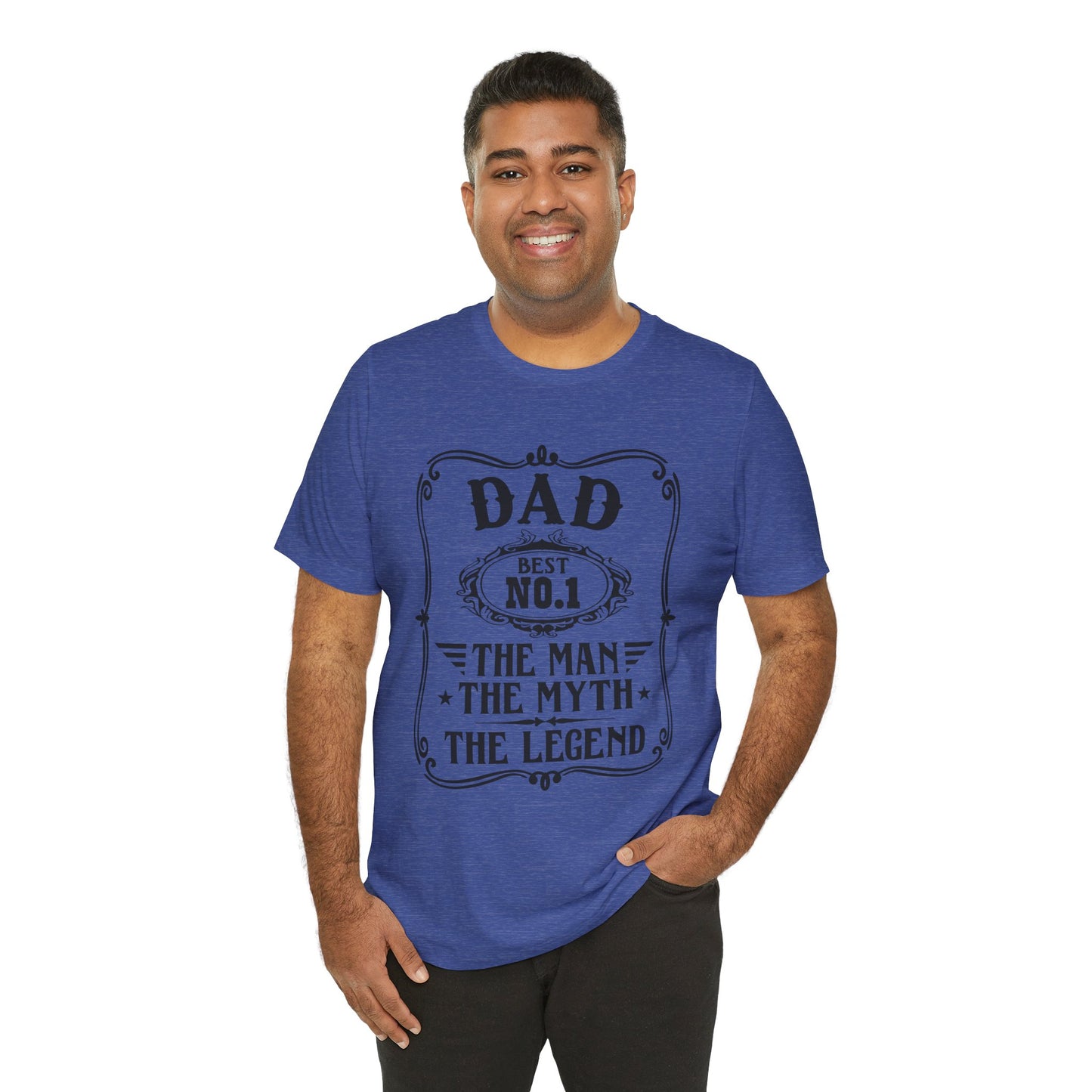 Best No.1 Dad The man, The Myth, The Legend Unisex Jersey Short Sleeve Tee