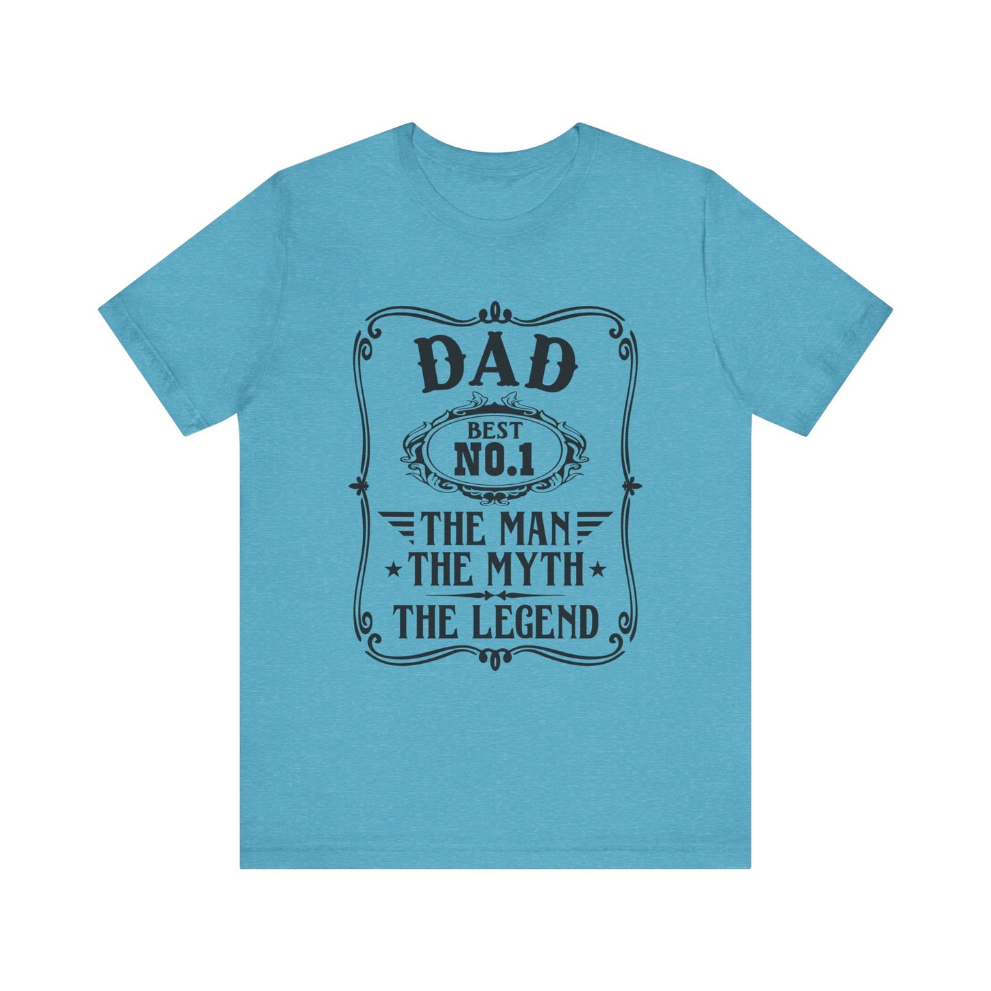 Best No.1 Dad The man, The Myth, The Legend Unisex Jersey Short Sleeve Tee