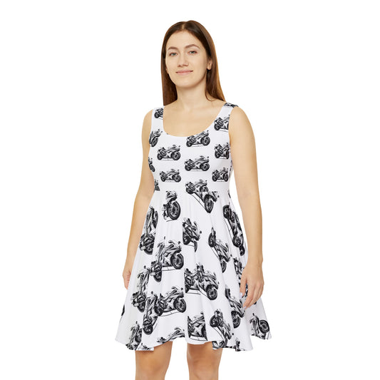 Motorcycle Women's Skater Dress (AOP)