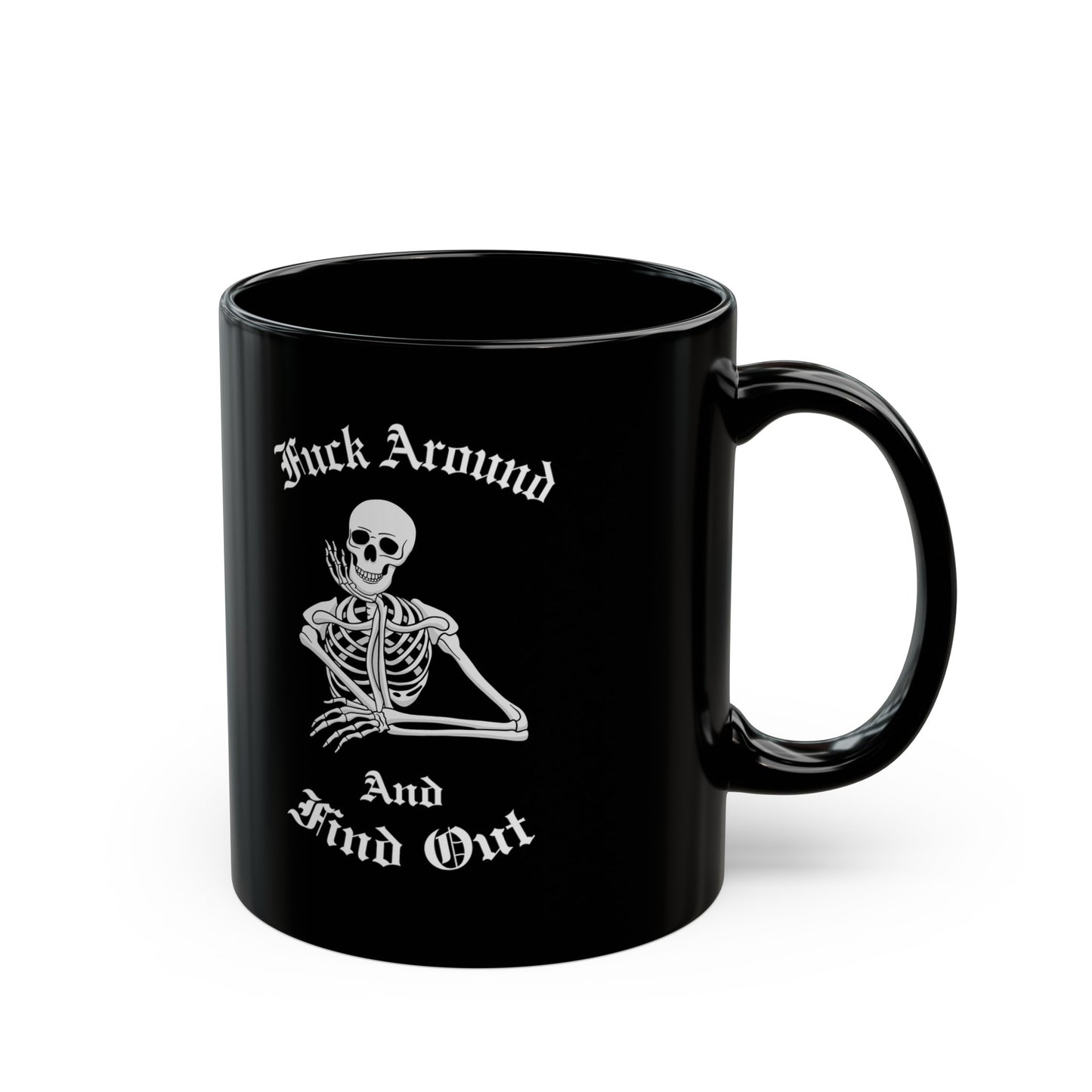 Skeleton FAAFO Black Mug (11oz, 15oz)