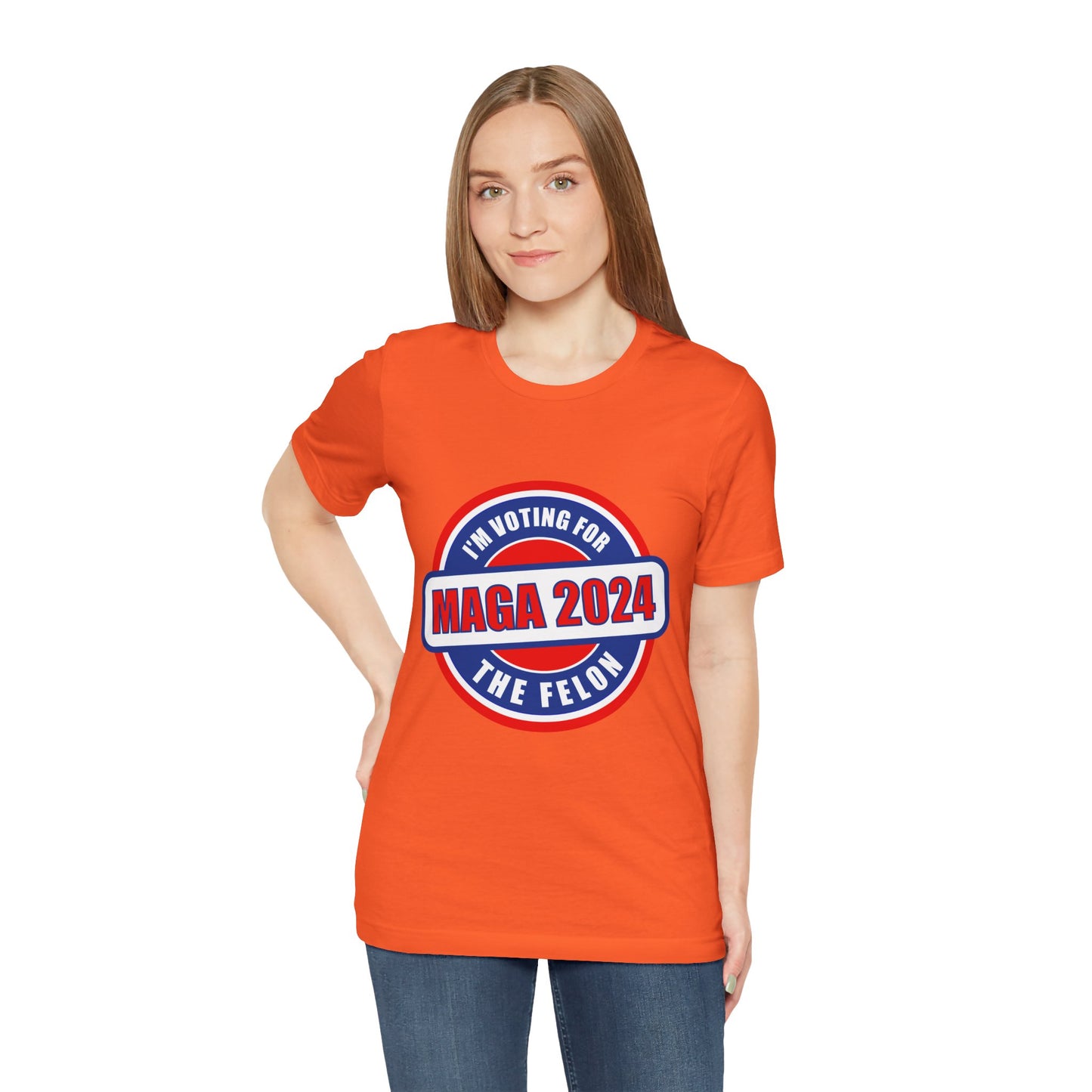 I'm Voting for the Felon Mega 2024 Unisex Jersey Short Sleeve Tee