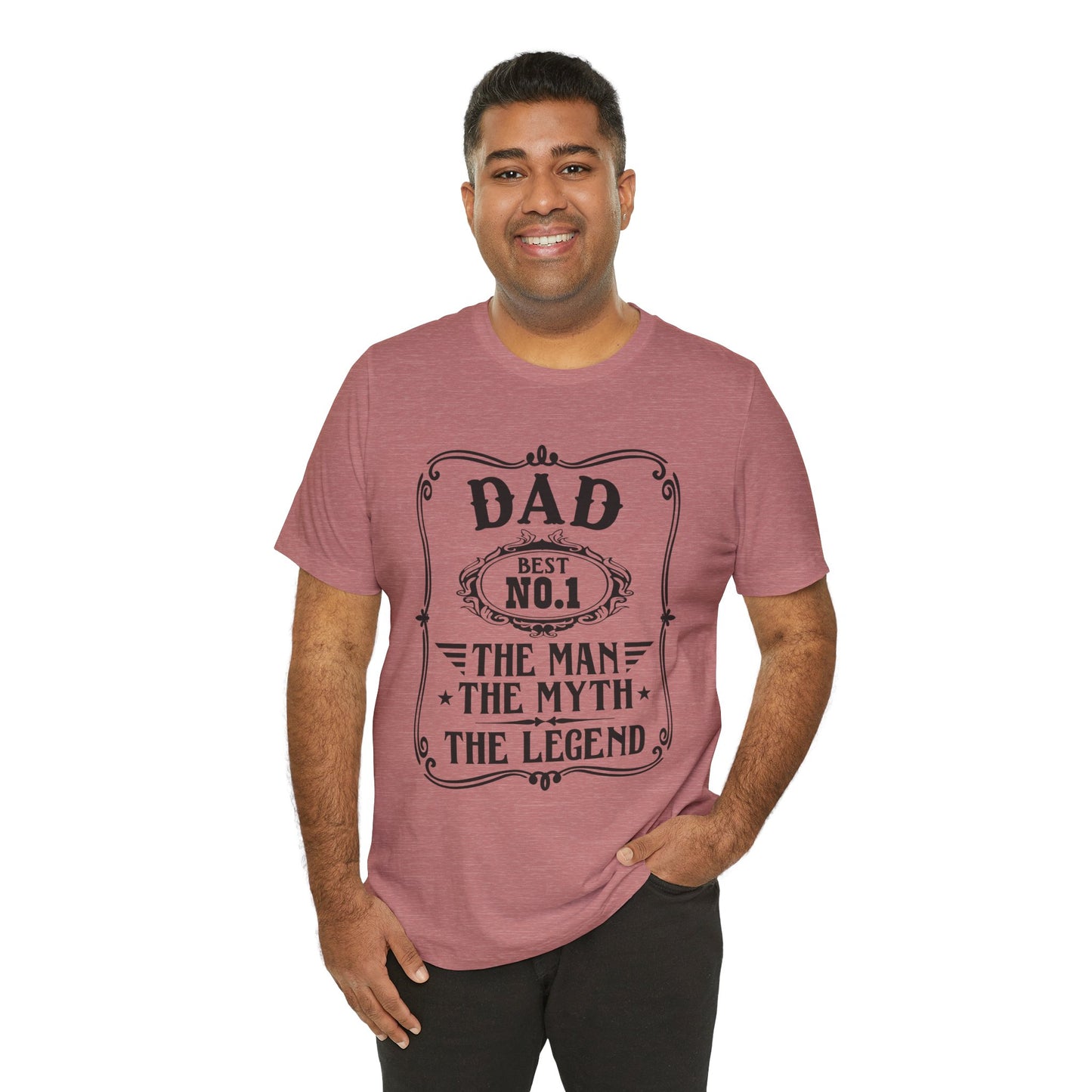 Best No.1 Dad The man, The Myth, The Legend Unisex Jersey Short Sleeve Tee