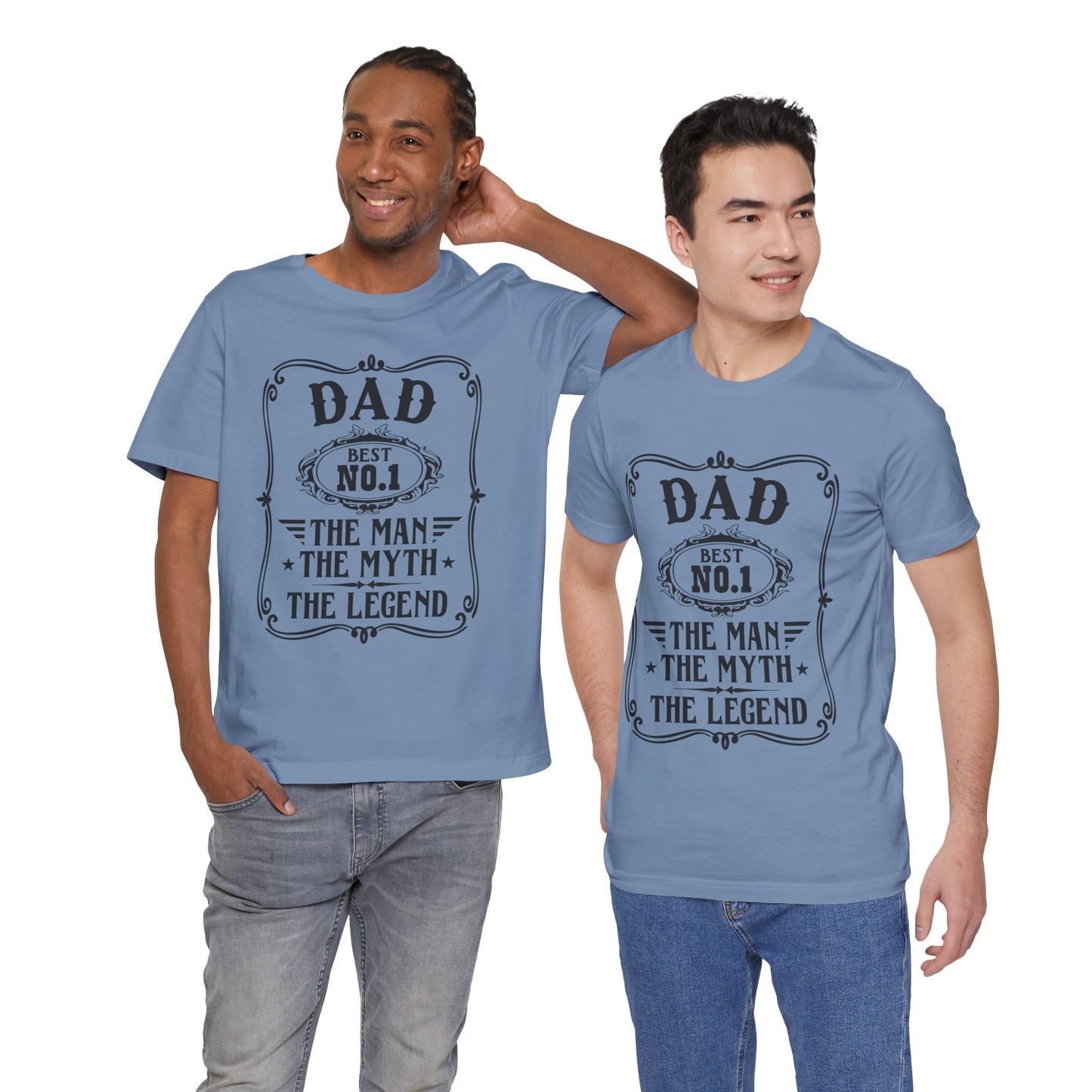Best No.1 Dad The man, The Myth, The Legend Unisex Jersey Short Sleeve Tee