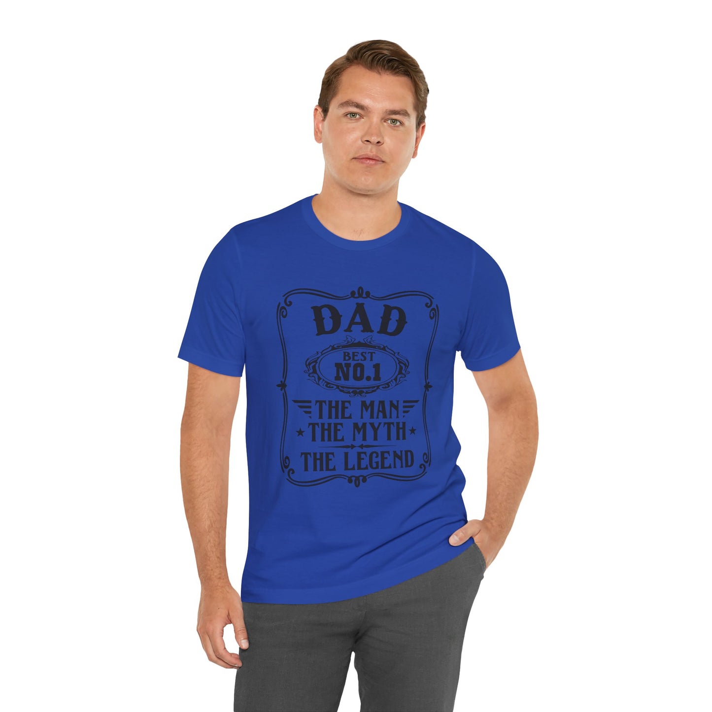 Best No.1 Dad The man, The Myth, The Legend Unisex Jersey Short Sleeve Tee