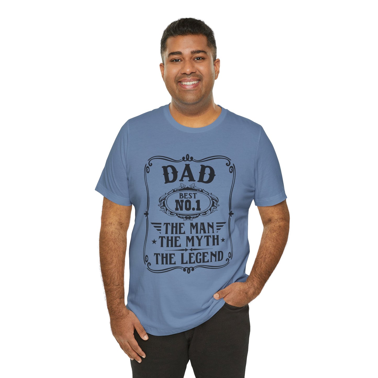 Best No.1 Dad The man, The Myth, The Legend Unisex Jersey Short Sleeve Tee