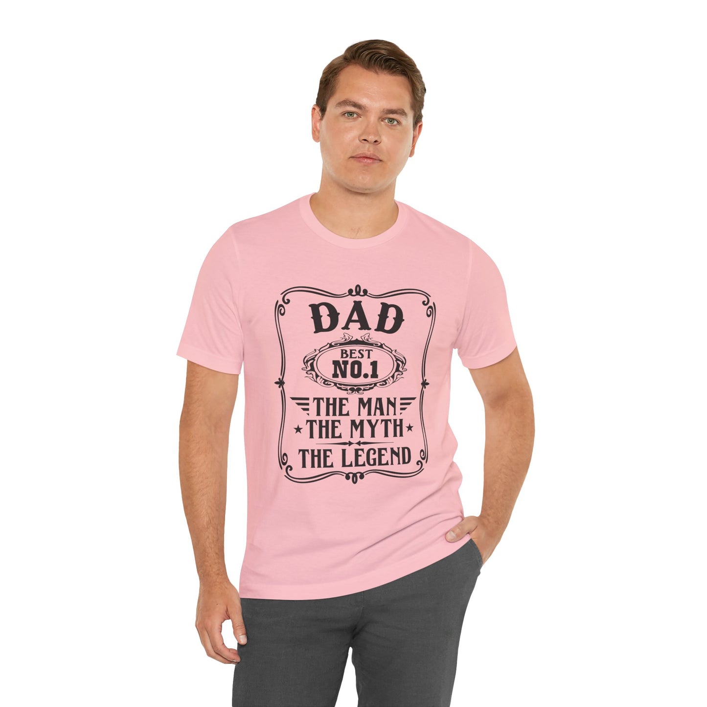 Best No.1 Dad The man, The Myth, The Legend Unisex Jersey Short Sleeve Tee