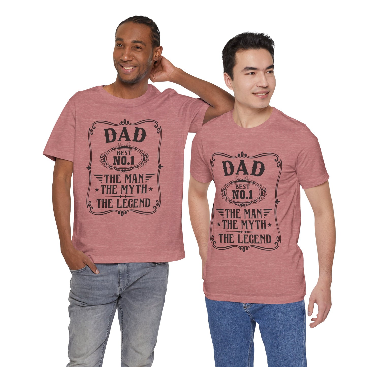 Best No.1 Dad The man, The Myth, The Legend Unisex Jersey Short Sleeve Tee