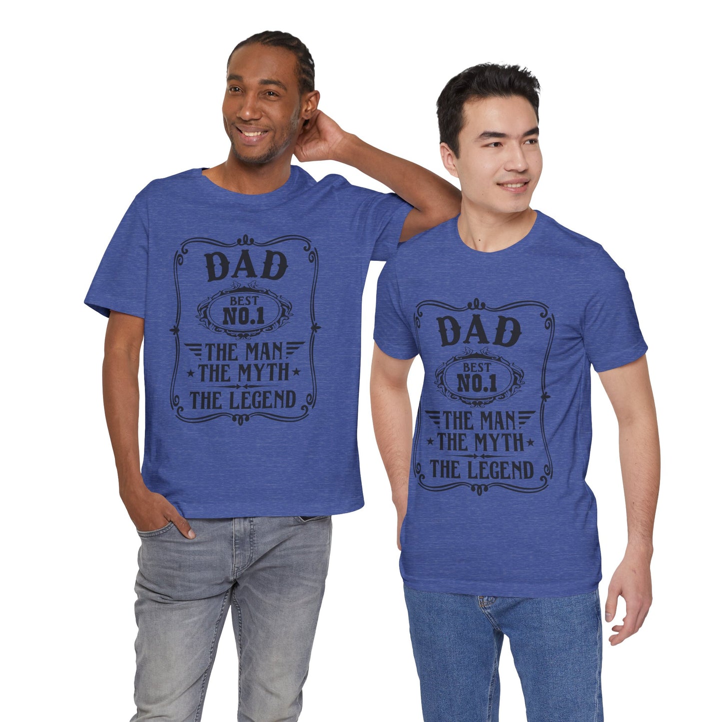 Best No.1 Dad The man, The Myth, The Legend Unisex Jersey Short Sleeve Tee