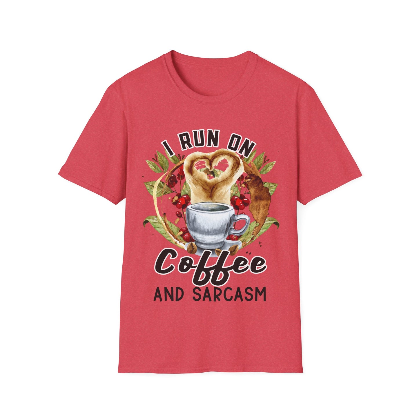 Funny Coffee and Sarcasm Unisex Softstyle T-Shirt