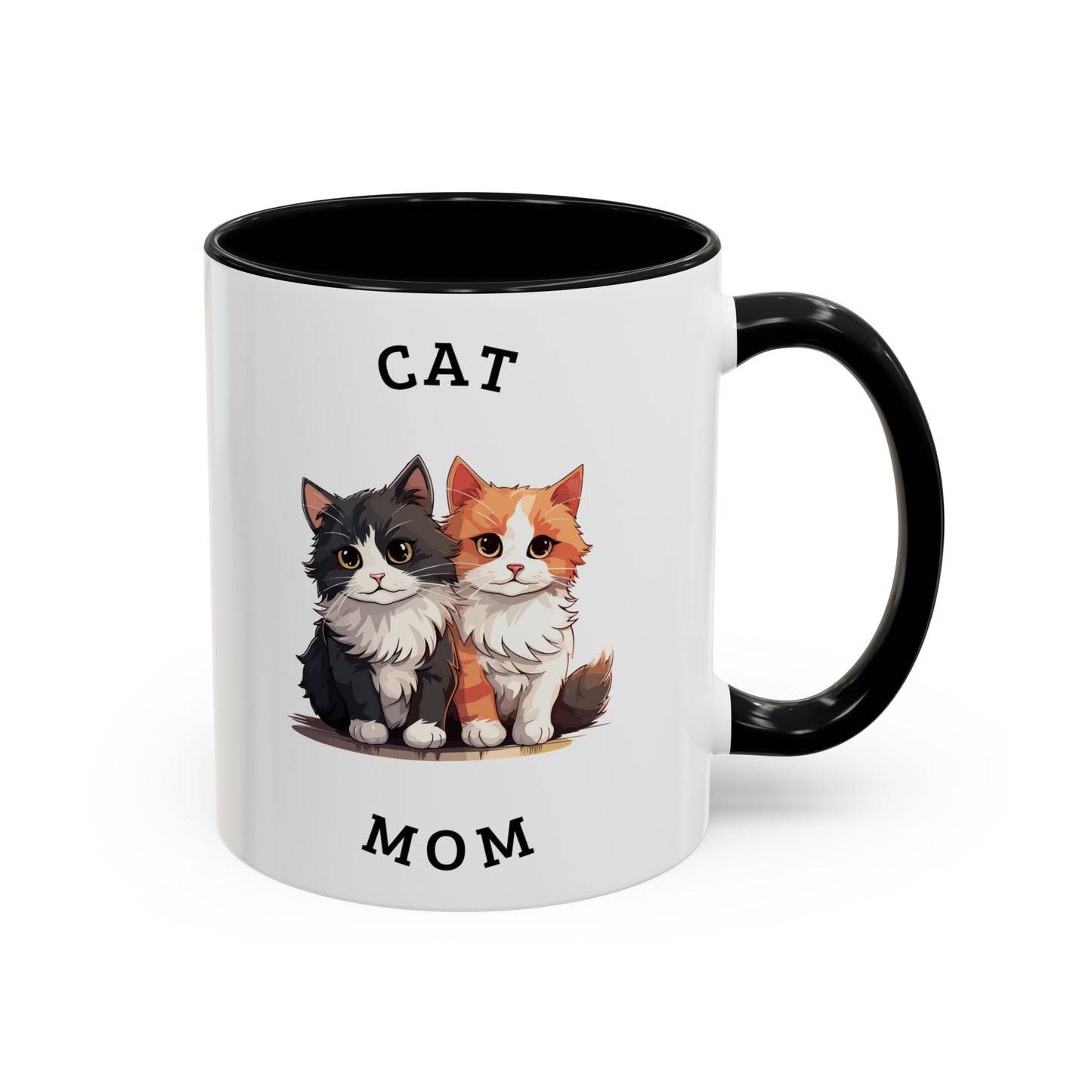 Cat Mom Accent Coffee Mug, 11oz
