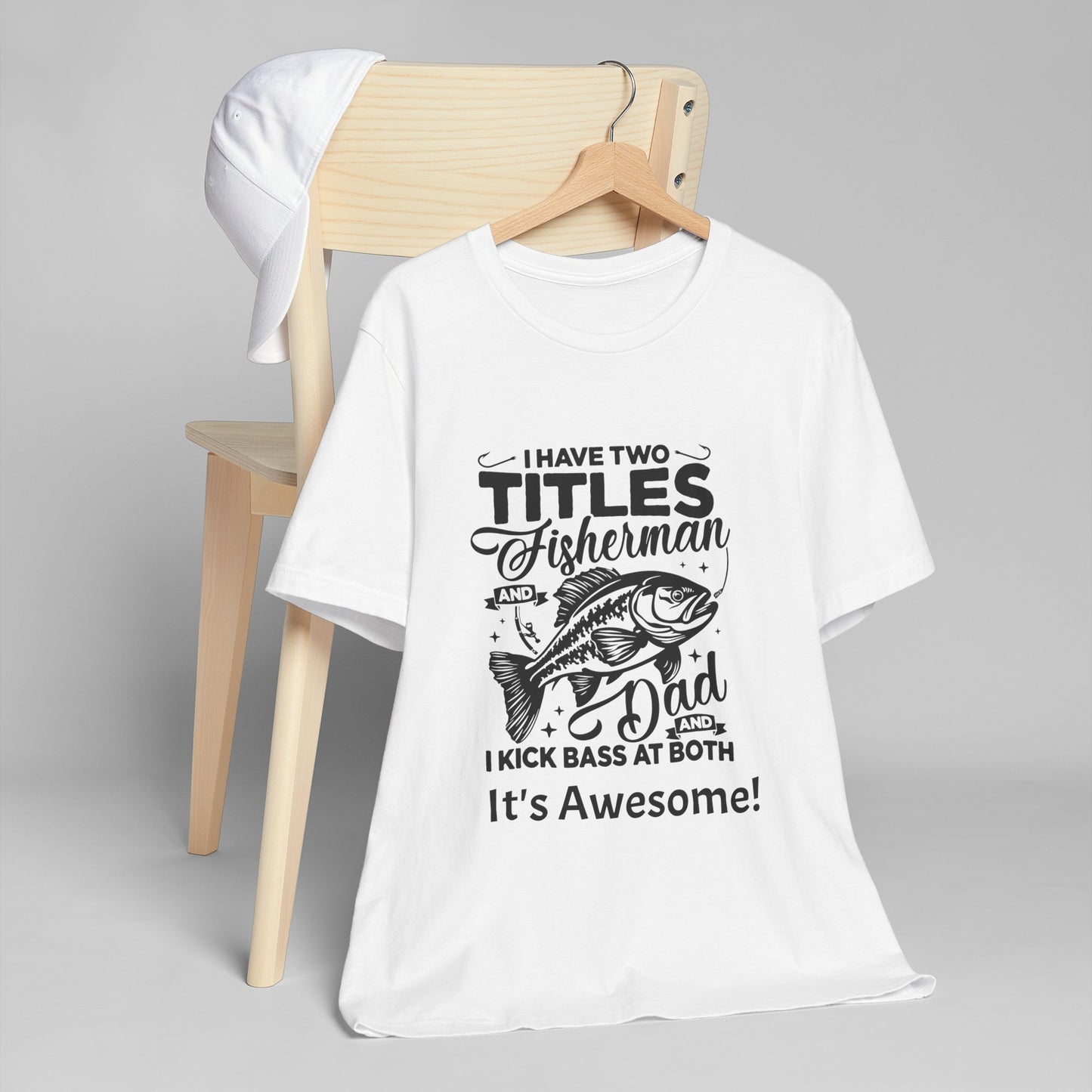 Fathers Day Fishing Dad Unisex Jersey Short Sleeve Tee