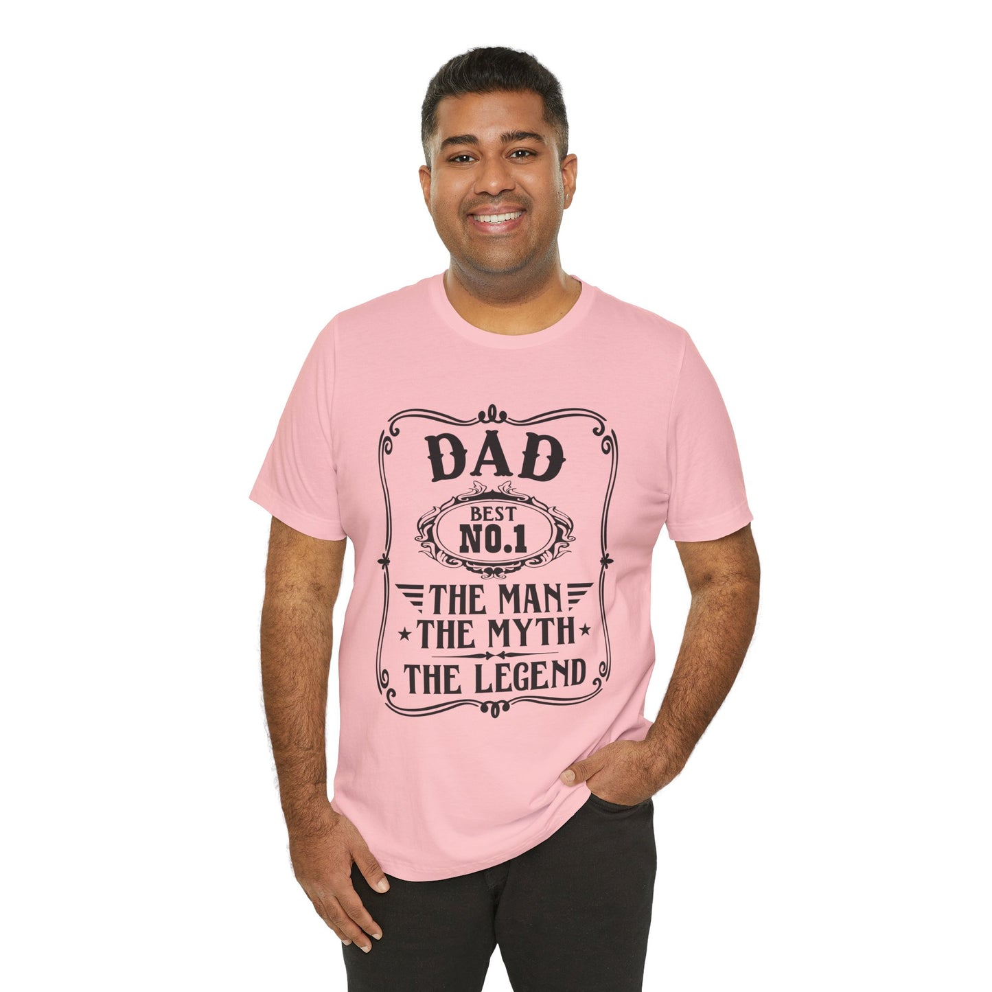 Best No.1 Dad The man, The Myth, The Legend Unisex Jersey Short Sleeve Tee