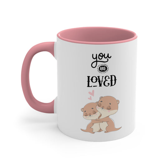 Cute You are Loved Accent Coffee Mug, 11oz