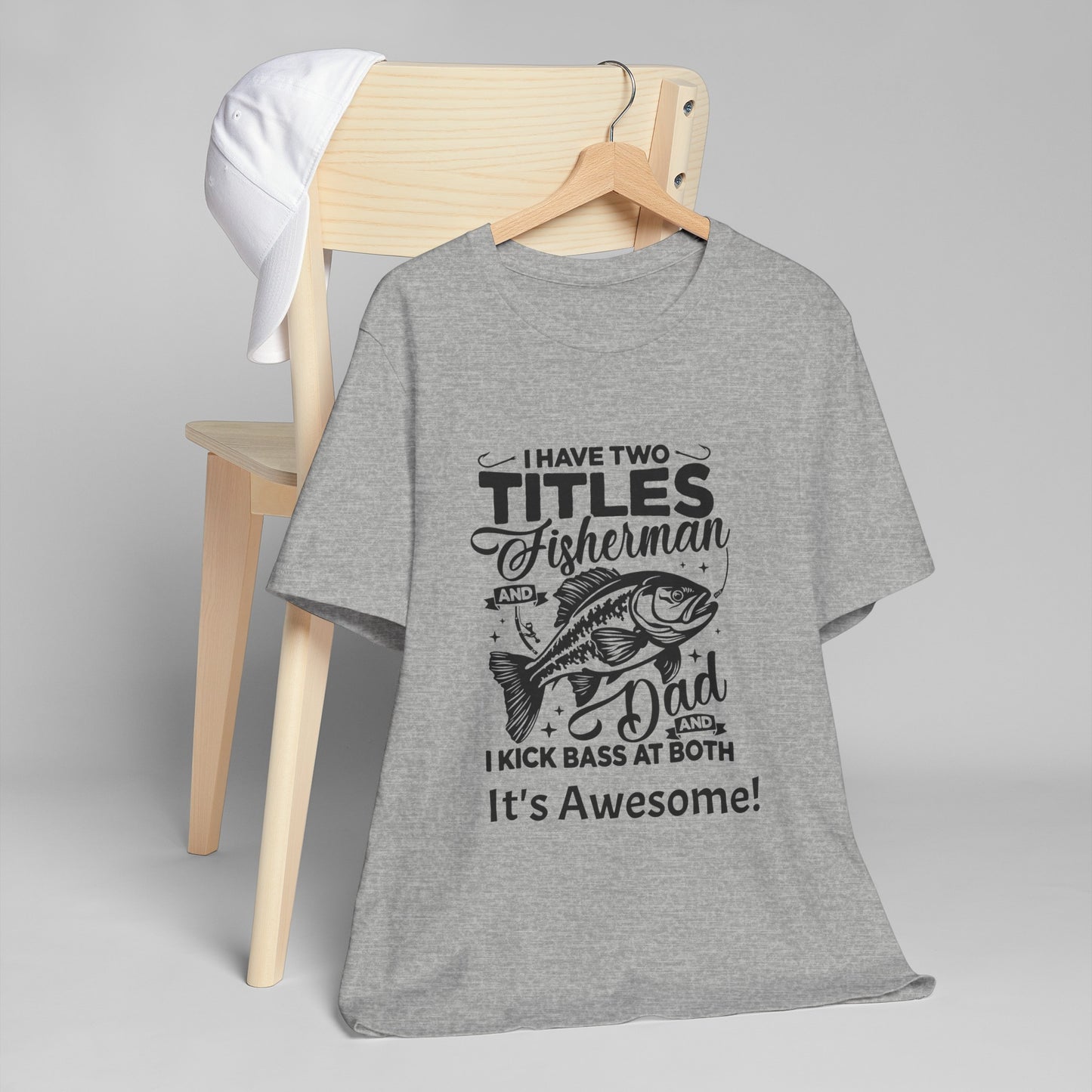 Fathers Day Fishing Dad Unisex Jersey Short Sleeve Tee