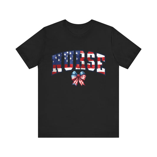 Patriotic Nurse  Unisex Jersey Short Sleeve Tee
