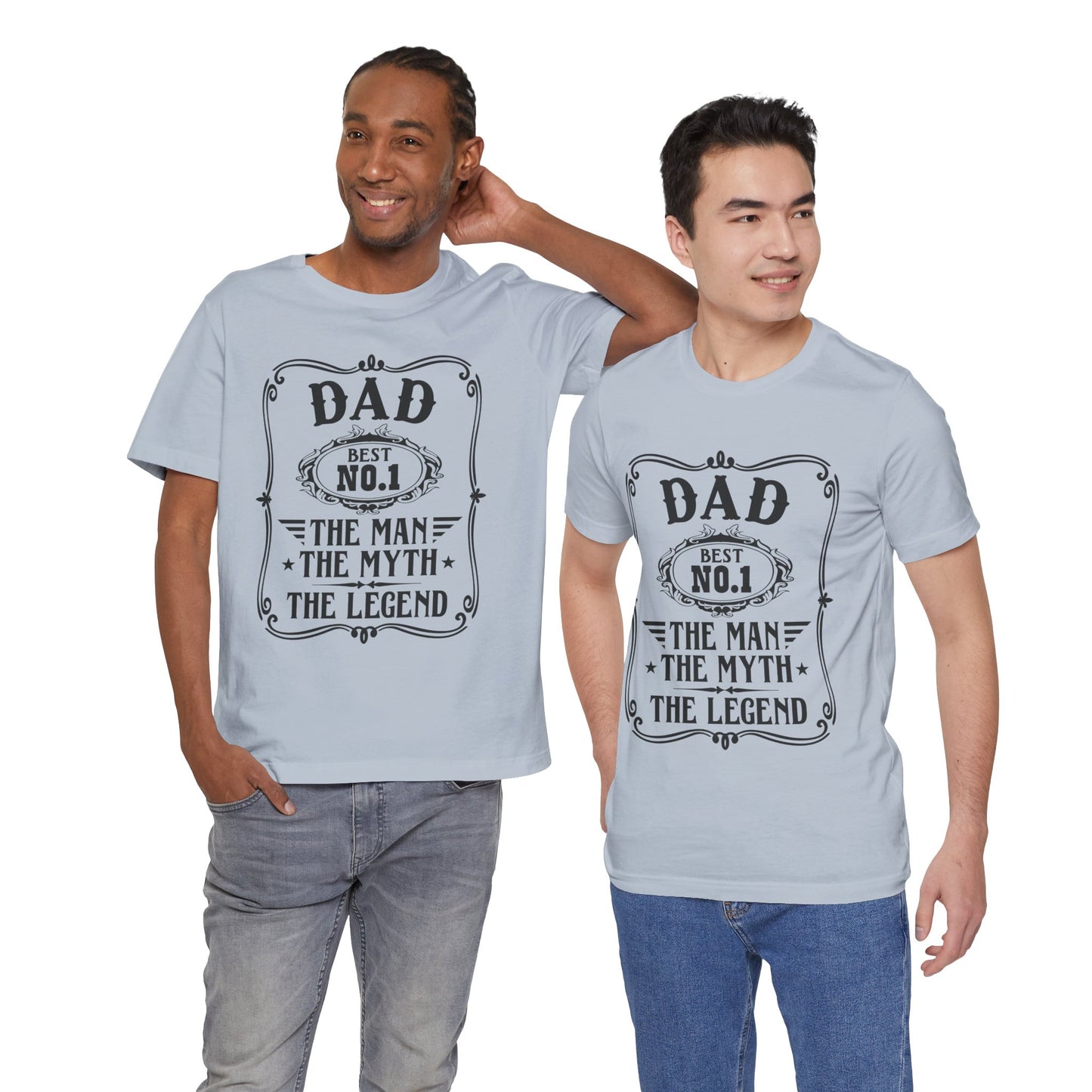 Best No.1 Dad The man, The Myth, The Legend Unisex Jersey Short Sleeve Tee
