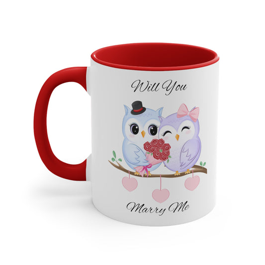 Owls Proposal Accent Coffee Mug, 11oz