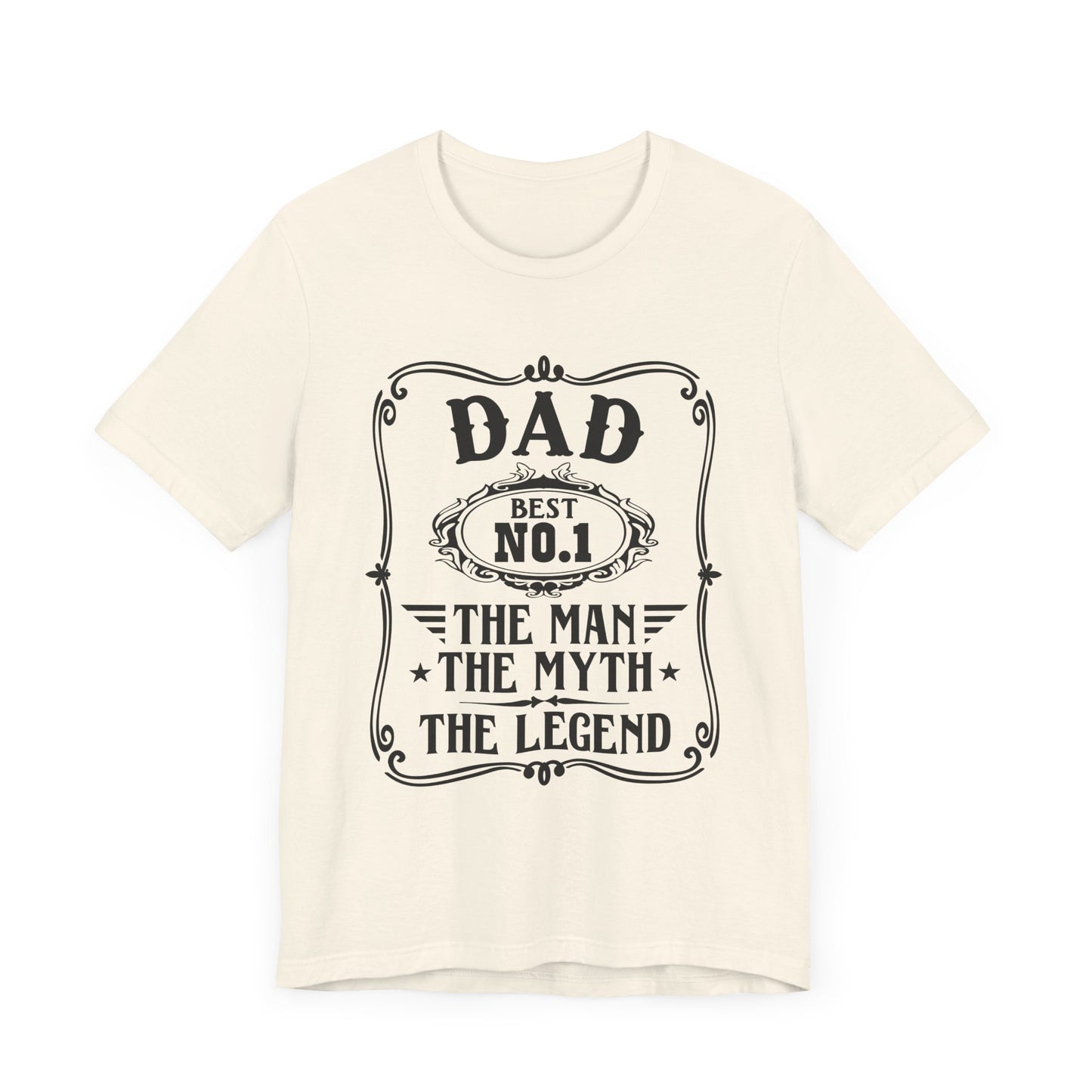Best No.1 Dad The man, The Myth, The Legend Unisex Jersey Short Sleeve Tee