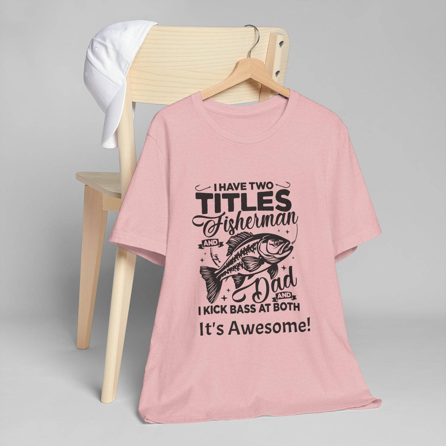 Fathers Day Fishing Dad Unisex Jersey Short Sleeve Tee